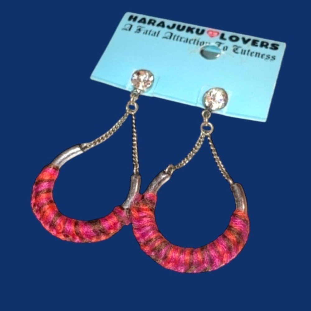 Harajuku lovers Teardrop Diamond Boho Earrings NEW
